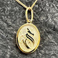 Oval Gothic Letter Pendant