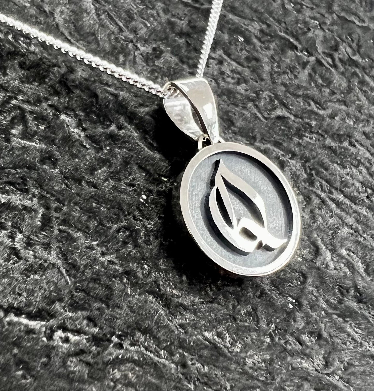 Round Gothic Letter Pendant