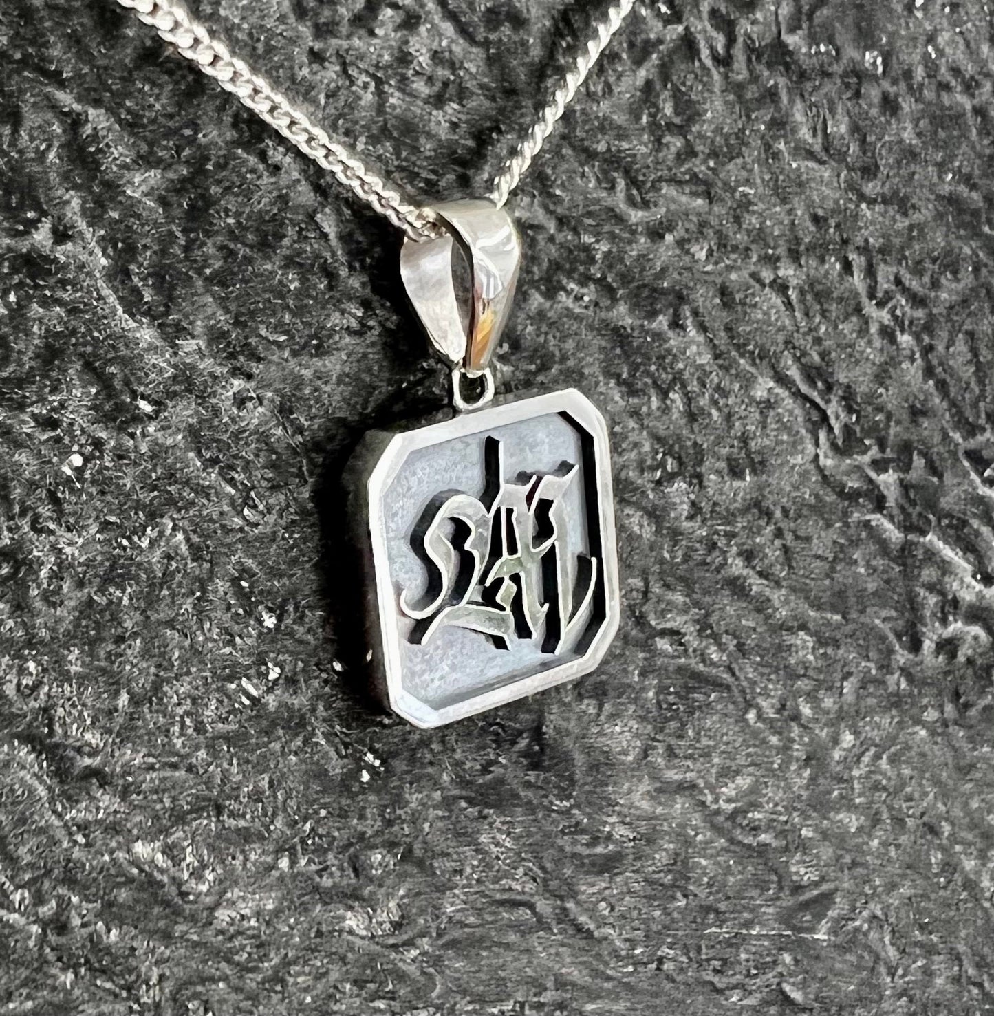 Square Gothic Letter Pendant