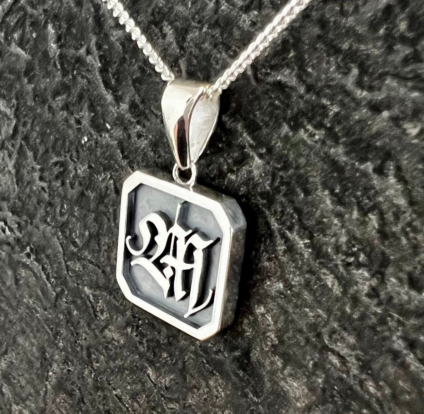Square Gothic Letter Pendant